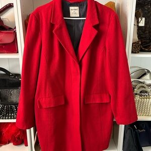 Old Navy Vibrant Red trench coat